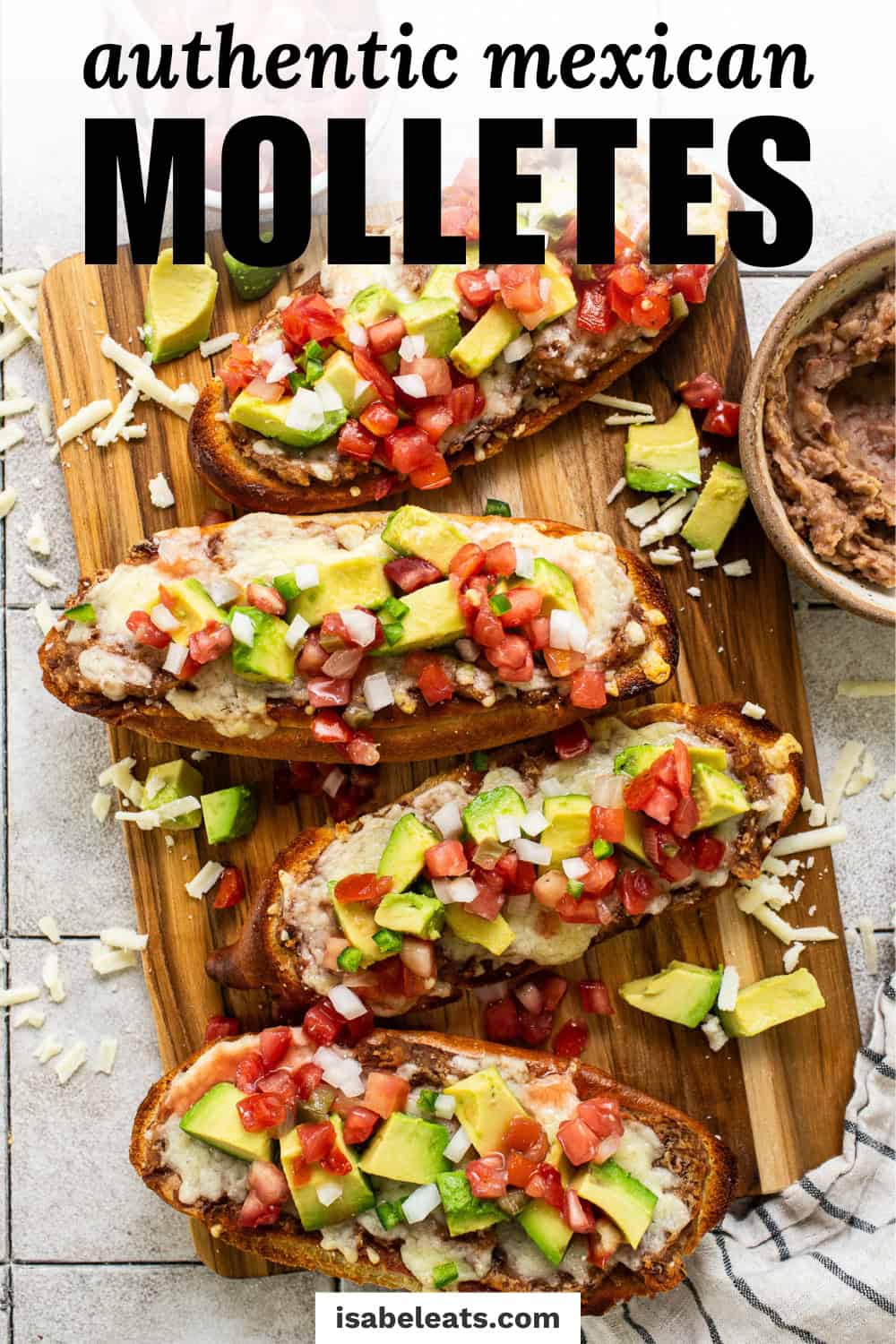 Molletes Mexican Open Faced Sandwich