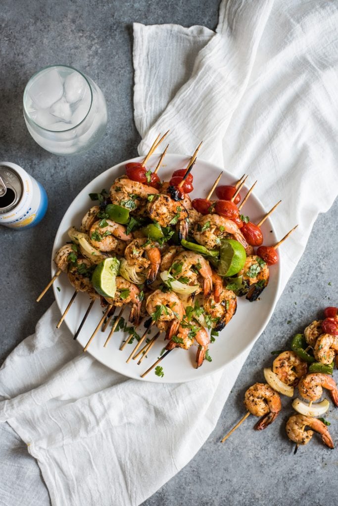 Easy Grilled Shrimp Skewers - Isabel Eats