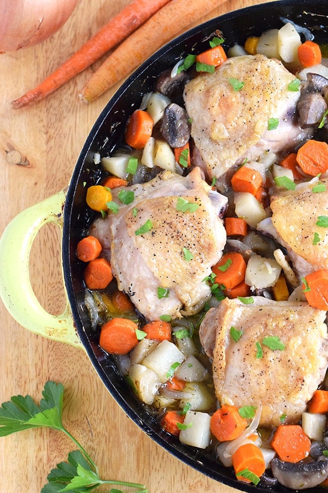 Oven Roasted Chicken With Winter Vegetables - Isabel Eats