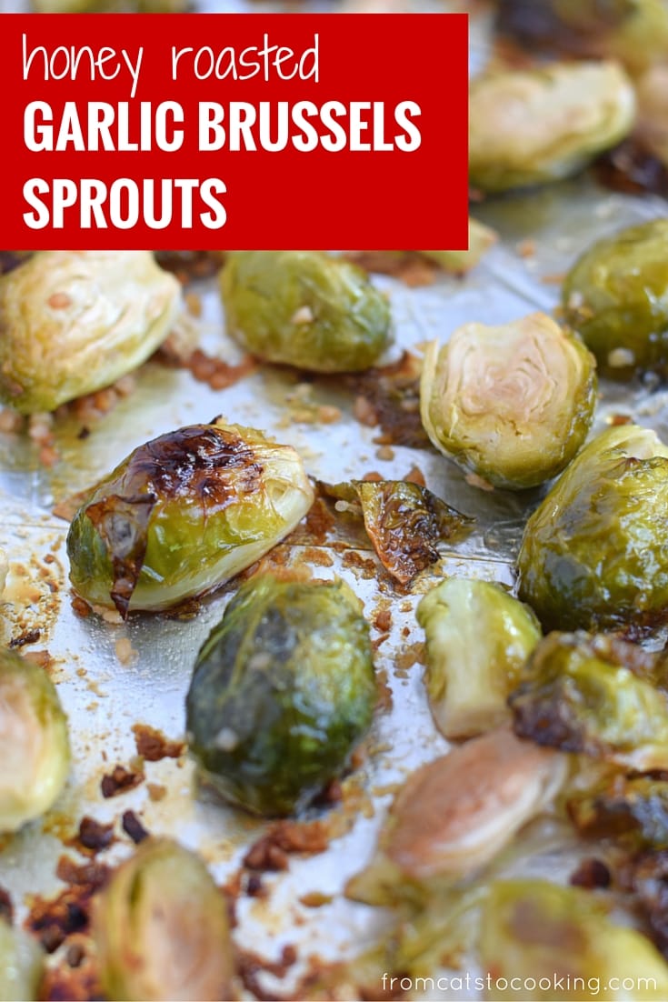 Honey Roasted Garlic Brussels Sprouts - Isabel Eats