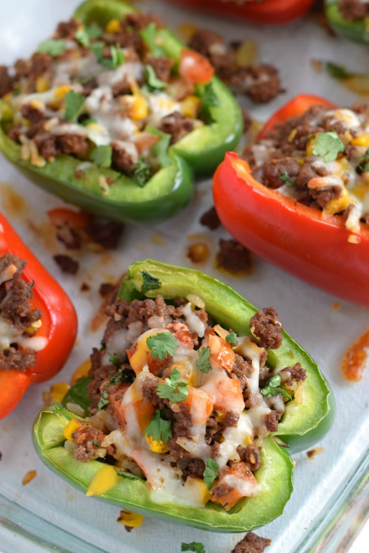 Mexican Chipotle Beef Stuffed Peppers - Isabel Eats