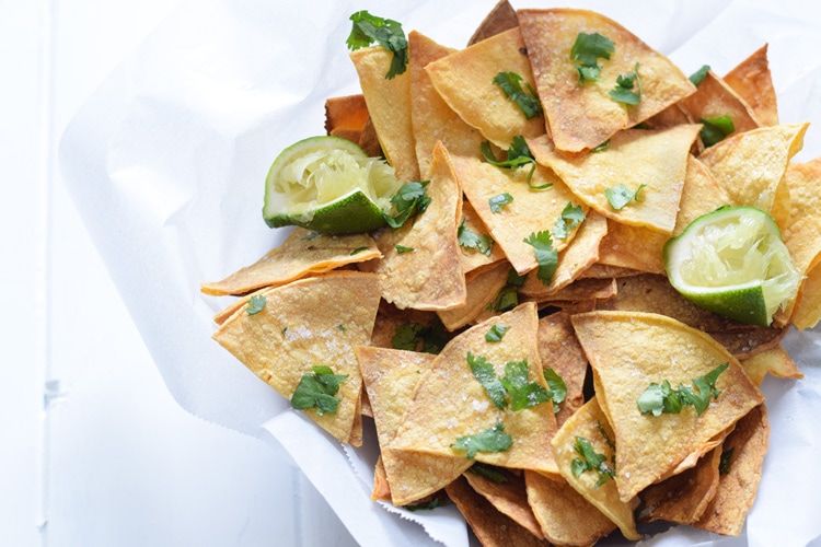 How To Make Whole Grain Baked Tortilla Chips • Salted Mint