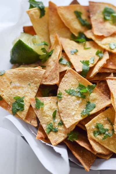 Baked Tortilla Chips - Isabel Eats