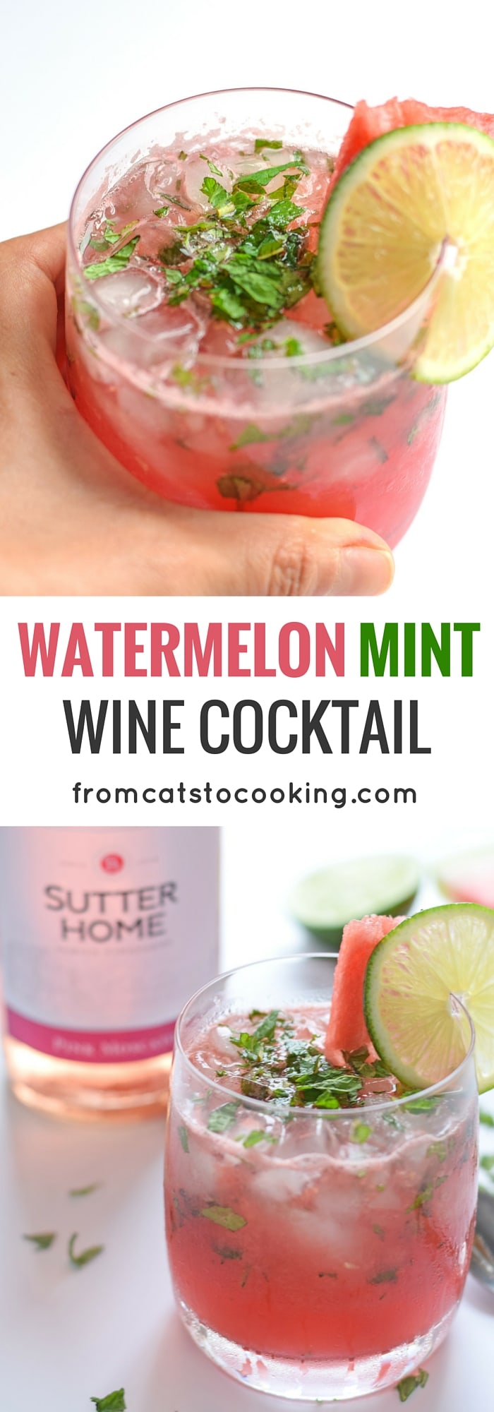 Watermelon Mint Wine Cocktail - Isabel Eats