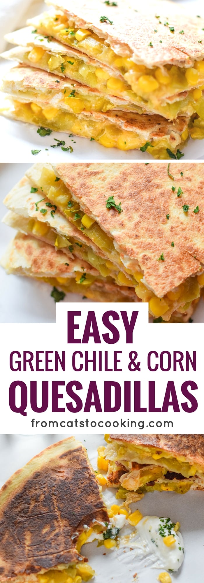 Easy Green Chile Corn Quesadillas - Isabel Eats