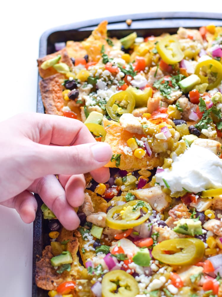 Cheesy Sheet Pan Nachos - Isabel Eats