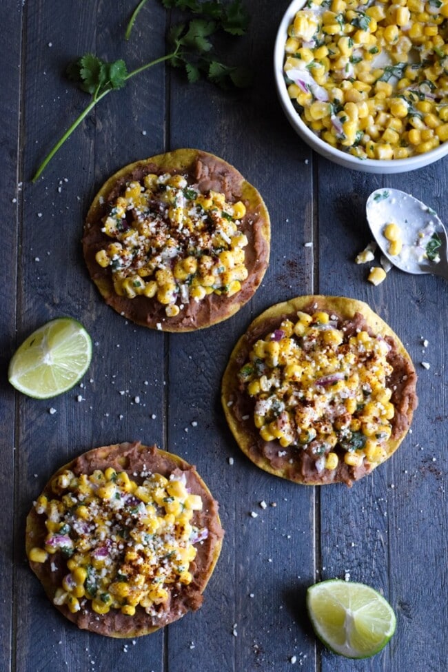 Mexican Street Corn Tostadas {Ready In Only 15 Minutes!} - Isabel Eats