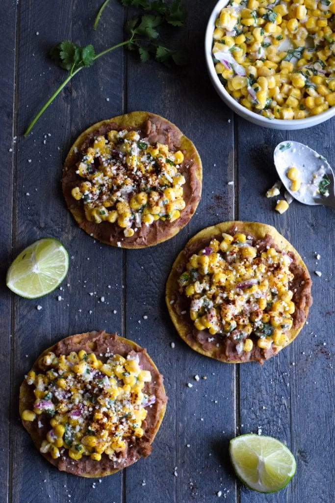 Mexican Street Corn Tostadas {Ready In Only 15 Minutes!} - Isabel Eats