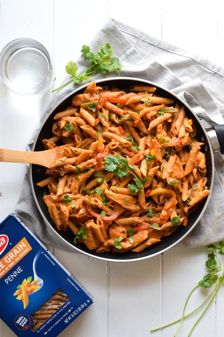 Healthy Chicken Fajita Pasta