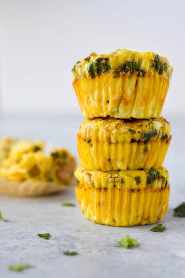 Chicken and Green Chile Egg Muffins - Isabel Eats