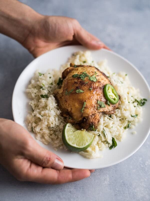 This Easy Baked Mexican Chicken is quickly marinated in chili powder, cumin, oregano, and lime juice for a quick and easy weeknight dinner!