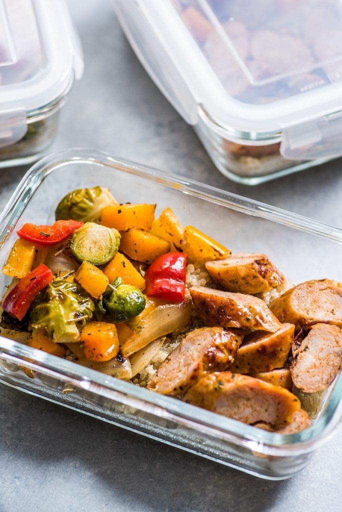 Healthy Sheet Pan Sausage And Veggies Isabel Eats Easy Recipes 5366