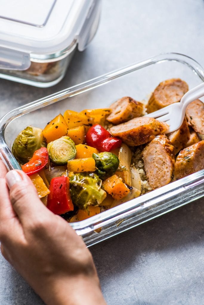 Healthy Sheet Pan Sausage And Veggies Isabel Eats {easy Recipes}