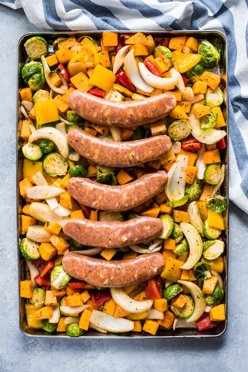 Healthy Sheet Pan Sausage and Veggies - Isabel Eats {Easy Recipes}