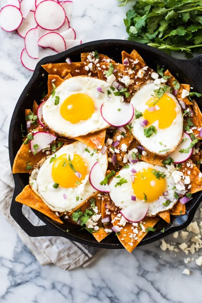 Easy Red Chilaquiles - Isabel Eats