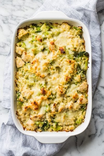 Broccoli Cauliflower Rice Chicken Casserole - Isabel Eats