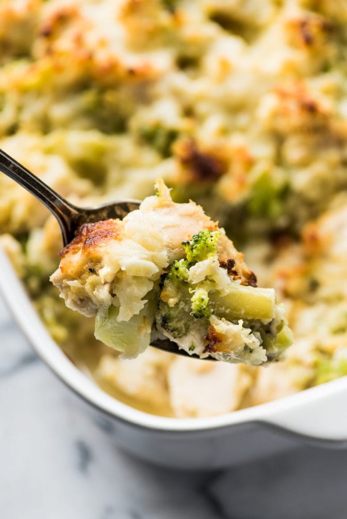 Broccoli Cauliflower Rice Chicken Casserole Isabel Eats