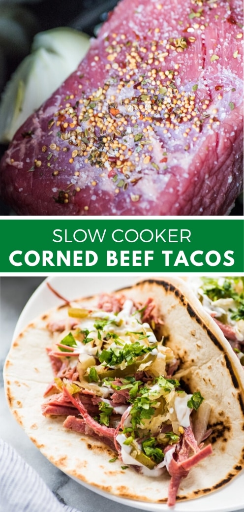 Slow Cooker Corned Beef Tacos - Isabel Eats