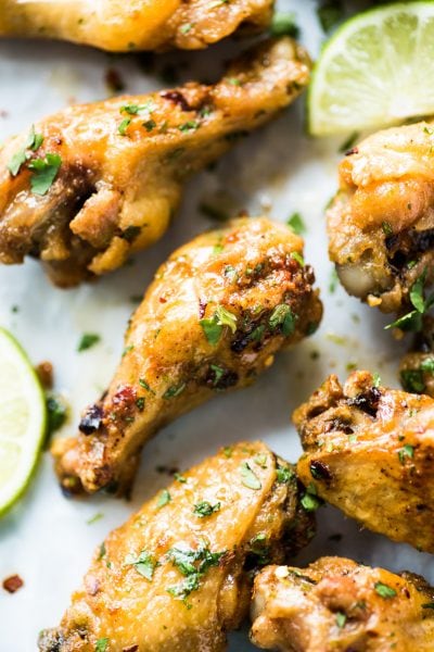 Baked Chicken Wings Recipe with Honey Lime Sauce - Isabel Eats