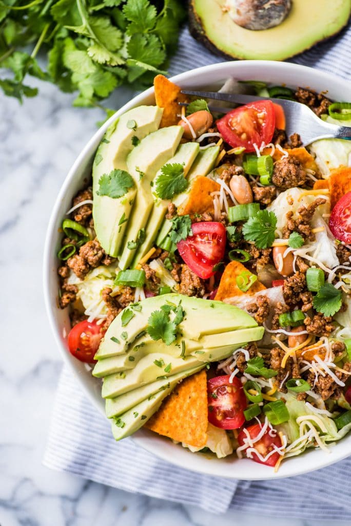 The BEST Taco Salad Recipe {Ready in Only 25 Minutes!} - Isabel Eats