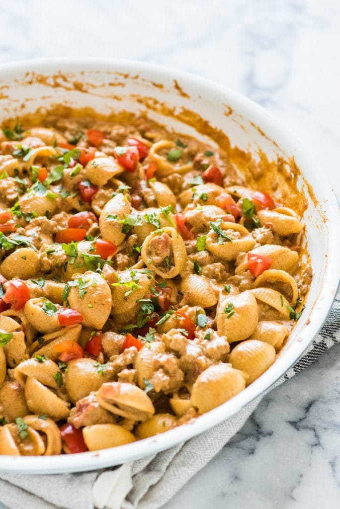 Taco Pasta Cheesy Creamy And Addicting Isabel Eats