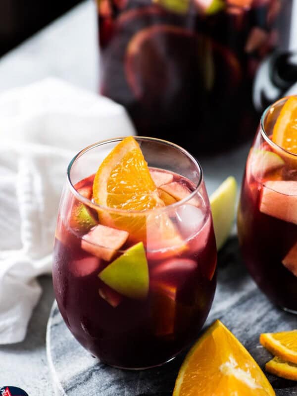 Sangria in a glass.