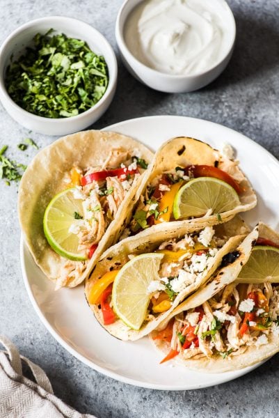 Easy Crockpot Chicken Fajitas - Isabel Eats