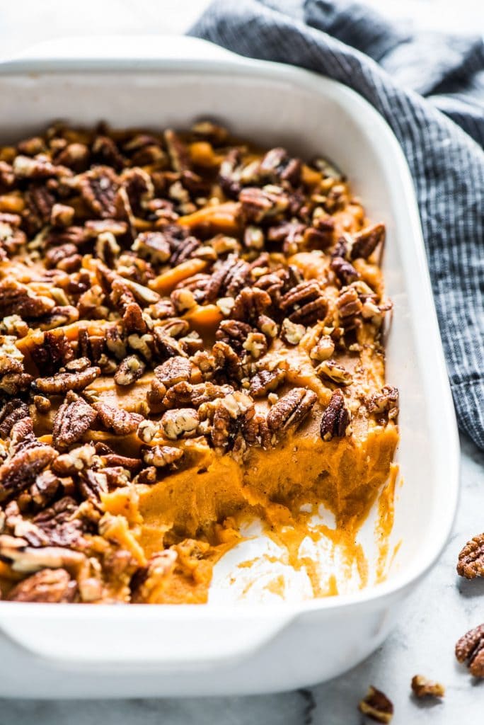 Healthy Sweet Potato Casserole - Isabel Eats