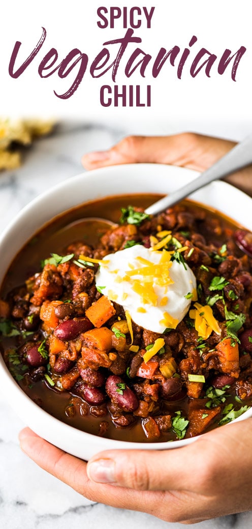 Spicy Vegetarian Chili - Isabel Eats