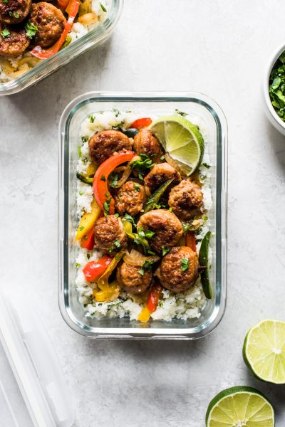 Healthy Turkey Fajita Rice Bowls - Isabel Eats {Easy Mexican Recipes}