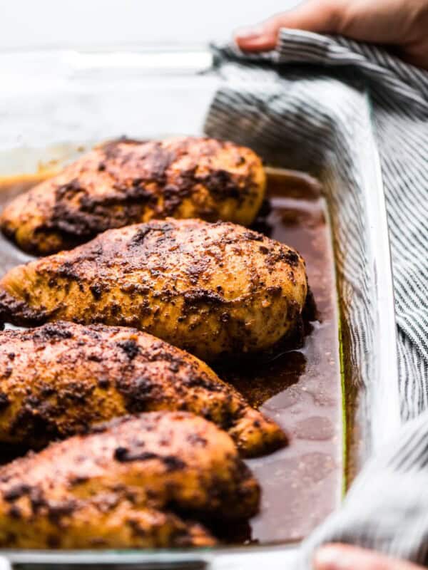 If you love Chipotle Mexican Grill, you're going to love this copycat Chipotle Chicken Recipe! Made with a flavorful marinade and perfect for healthy meals!