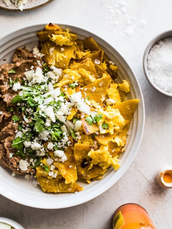 Made with crispy corn tortillas and scrambled eggs, this Easy Migas Recipe is a quick Mexican breakfast that the whole family will love.