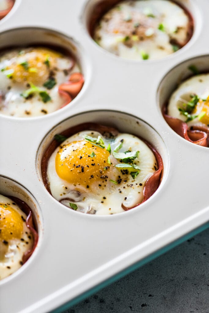 Ham and Poblano Egg Muffin Cups - Isabel Eats