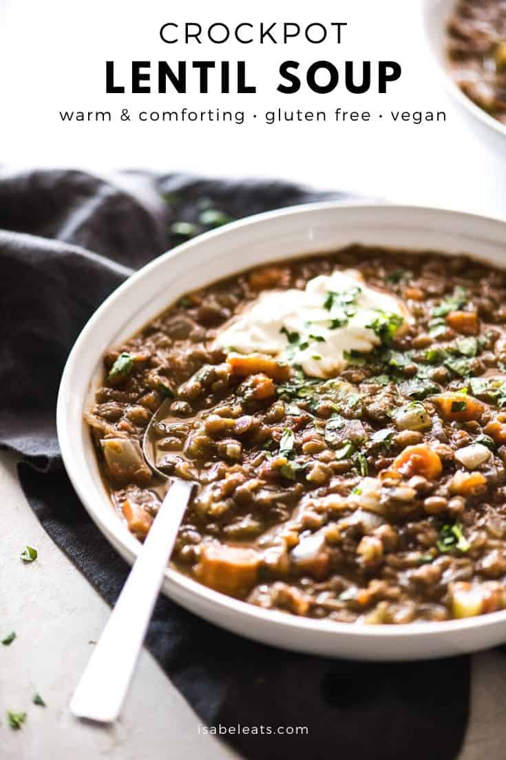 Crockpot Lentil Soup - Isabel Eats