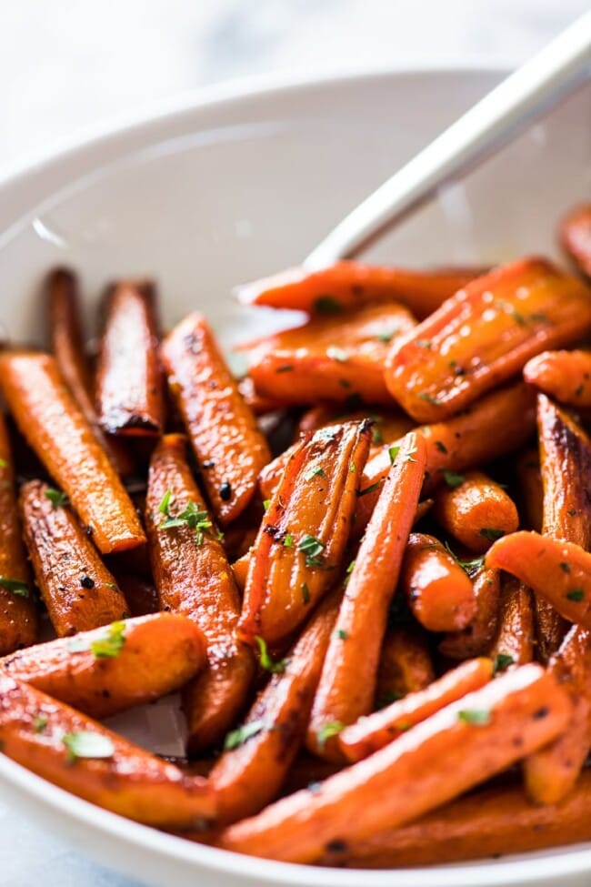 Oven Roasted Carrots with Maple Cinnamon - Isabel Eats