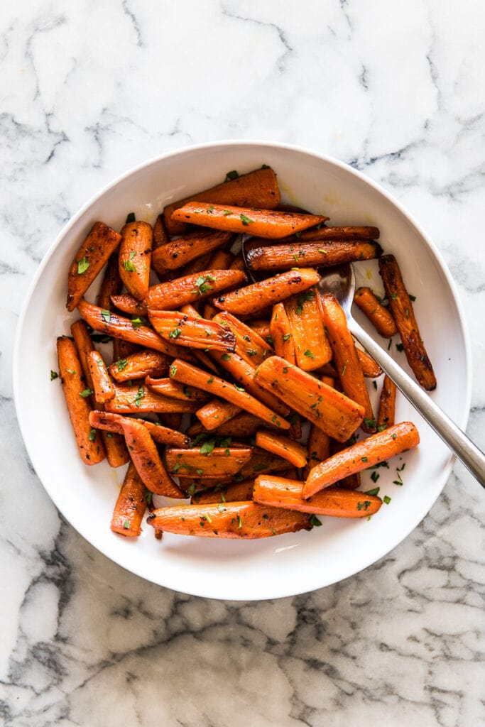 Oven Roasted Carrots With Maple Cinnamon Isabel Eats