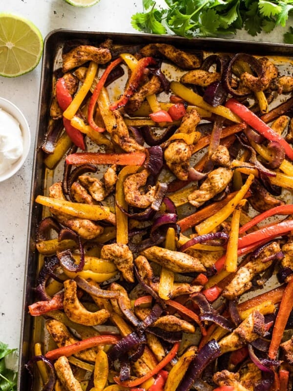 Sheet pan chicken fajitas