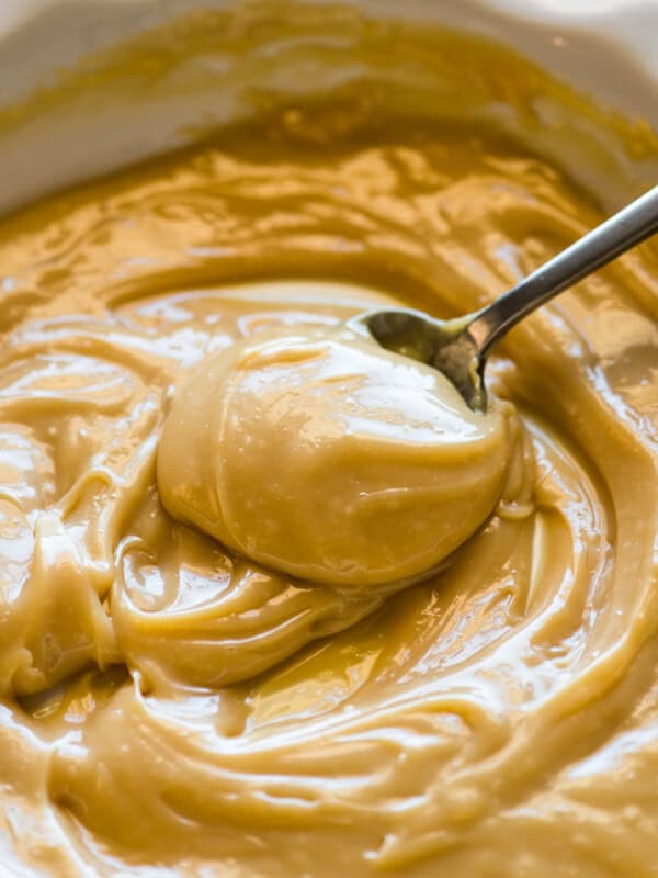 Dulce de leche on a spoon