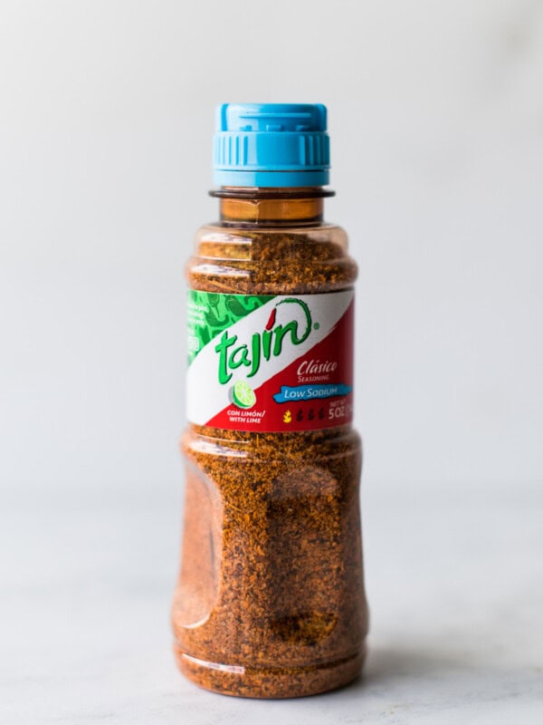 A bottle of tajin seasoning.