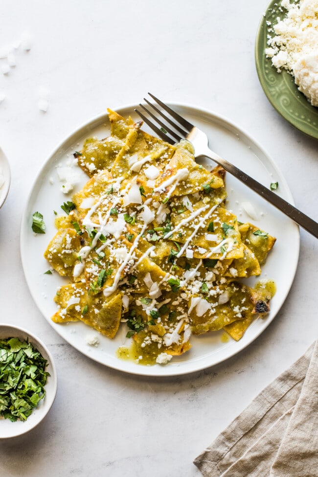 Easy Chilaquiles Verdes - Isabel Eats