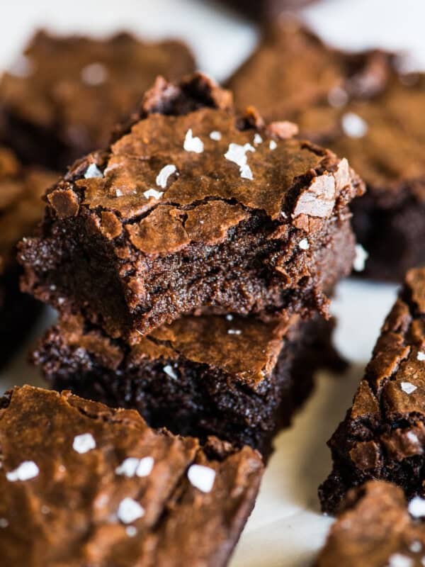 A Mexican brownie with a bite taken out of it.