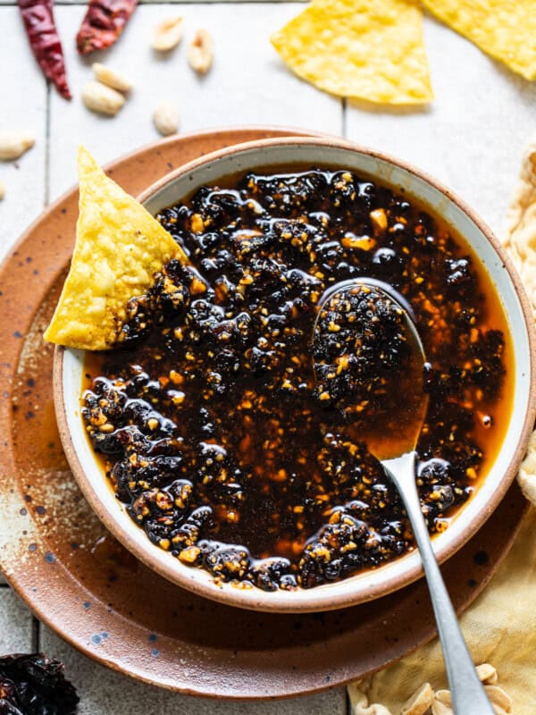 Salsa Macha in a bowl