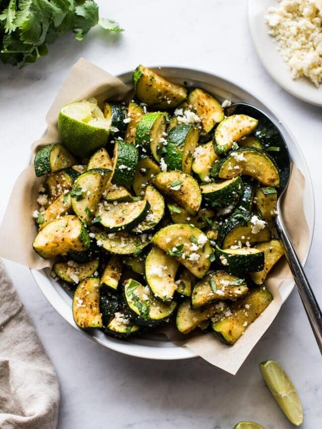 Roasted Mexican Zucchini - Isabel Eats