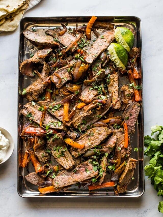 Sheet Pan Steak Fajitas