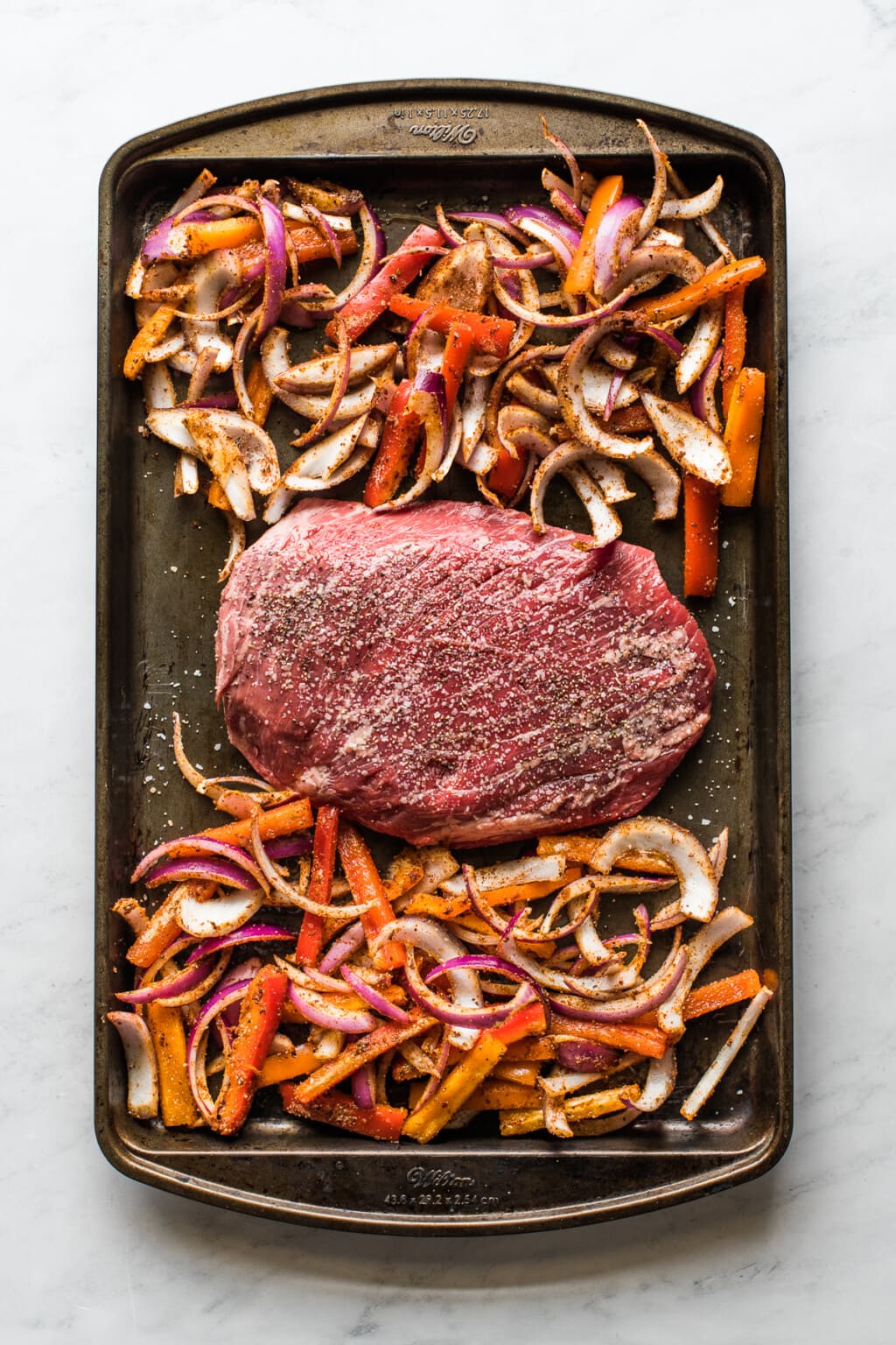 Sheet Pan Steak Fajitas - Isabel Eats