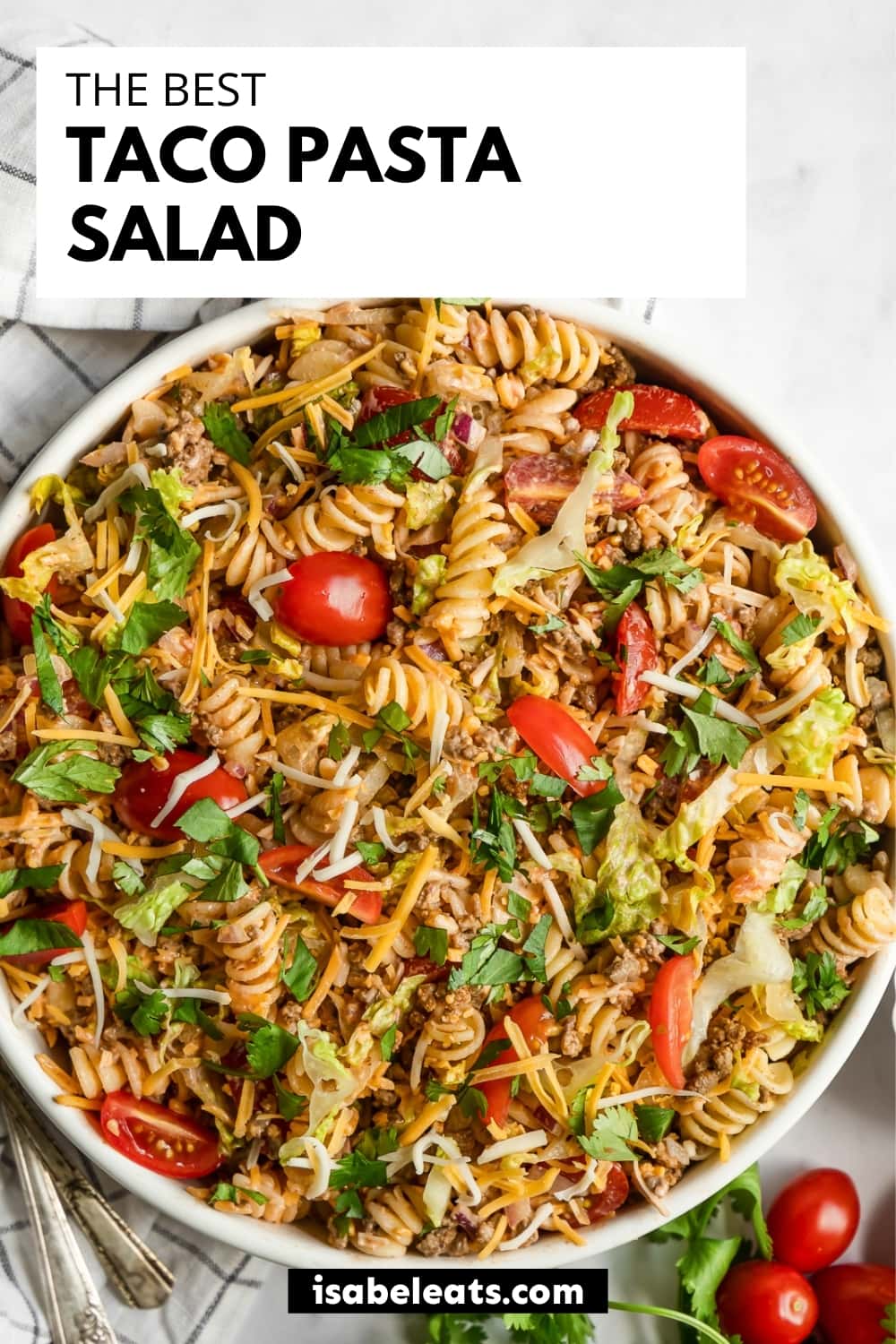 Taco Pasta Salad - Isabel Eats