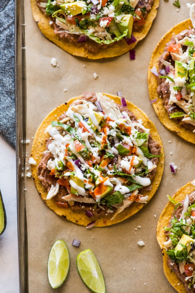 Chicken Tostadas - Isabel Eats