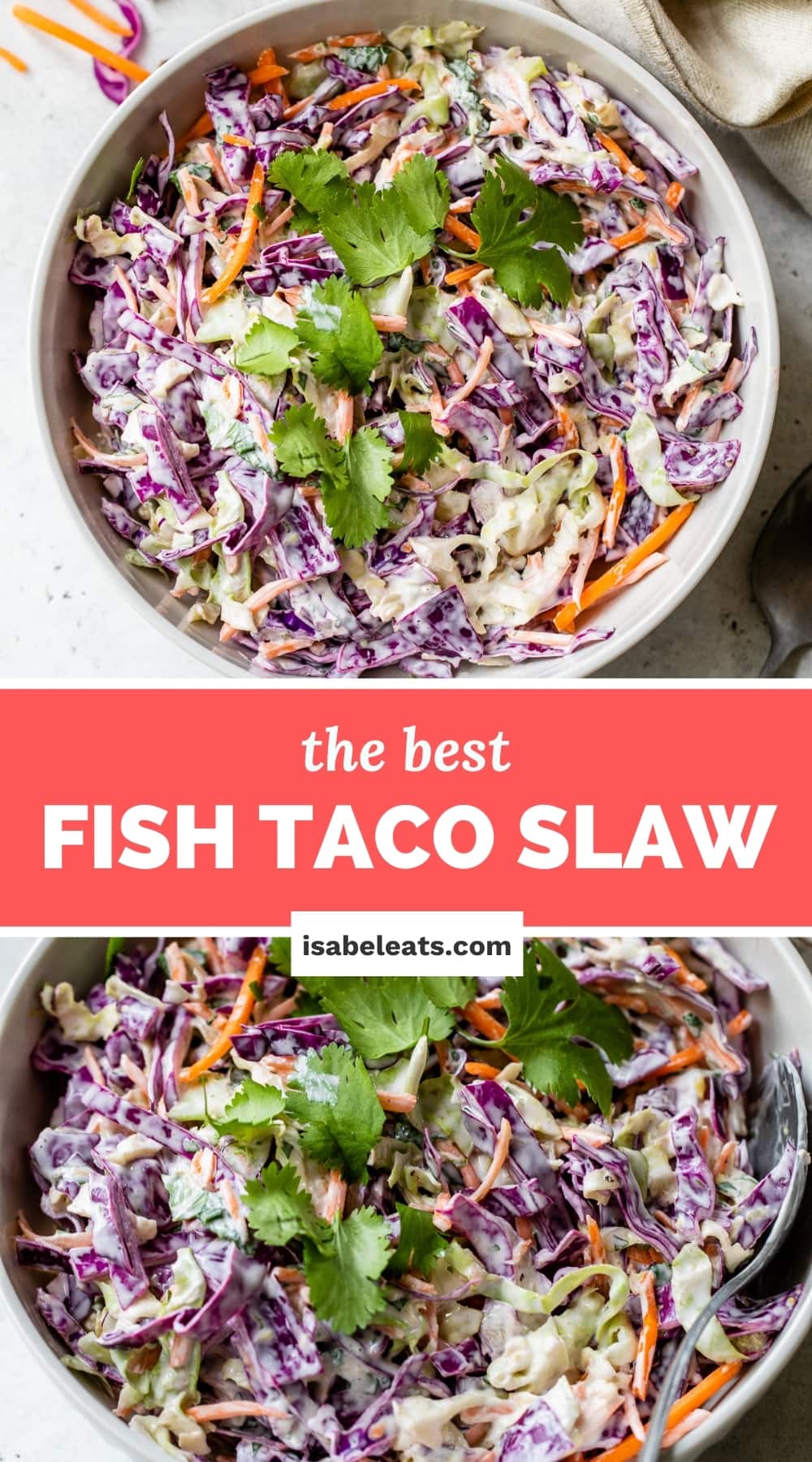 Creamy Fish Taco Slaw - Isabel Eats