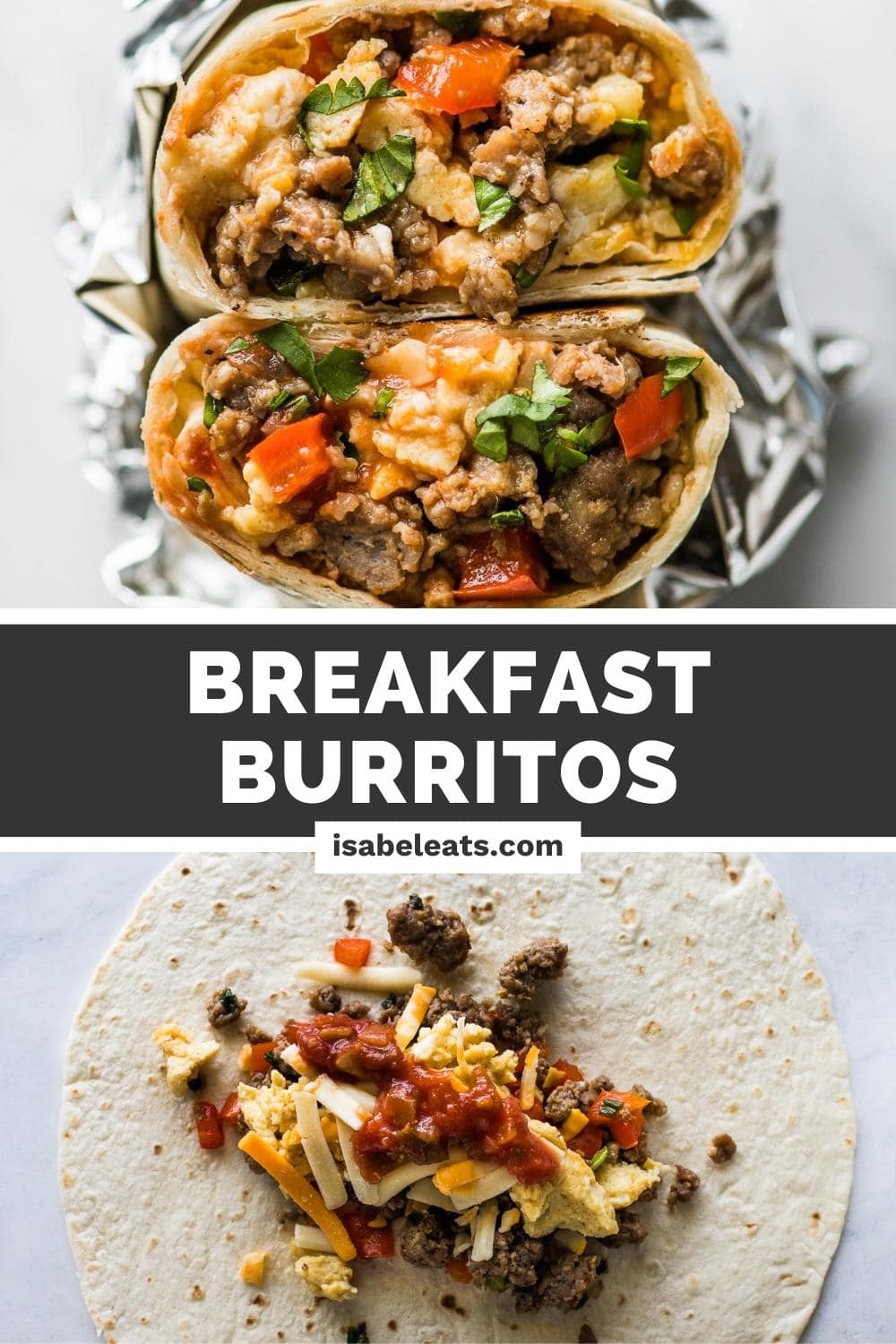 Easy Breakfast Burritos - Isabel Eats