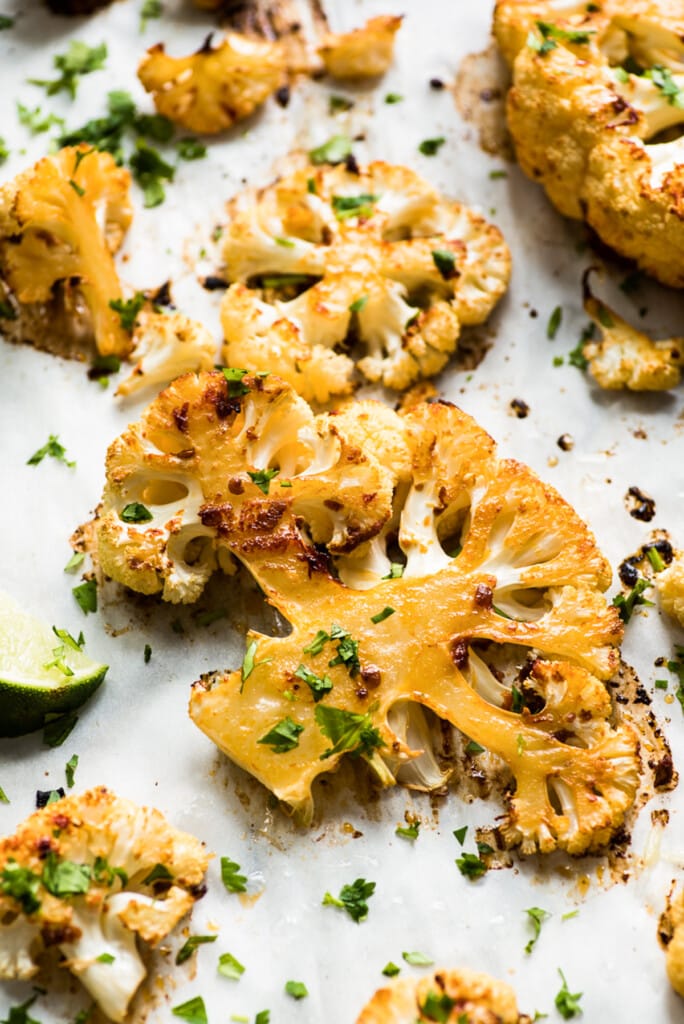 Spicy Roasted Cauliflower - Isabel Eats